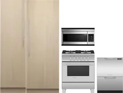 5 Piece Package Includes Refrigerator, Freezer, Range, Microwave And Dishwasher